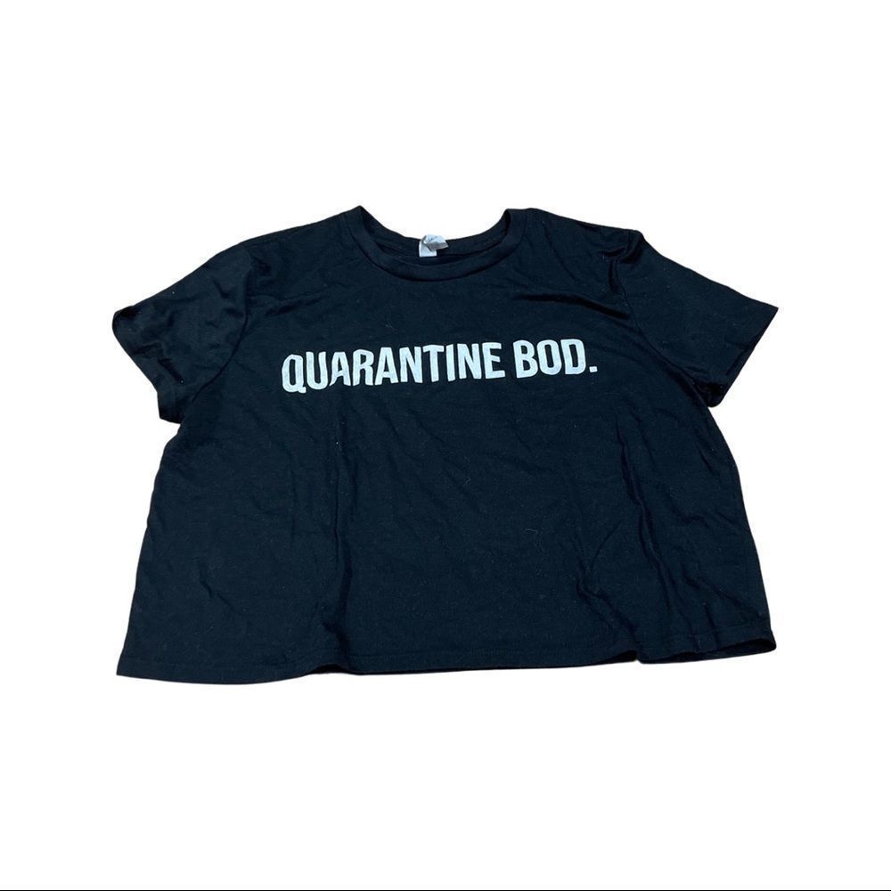 TYC quarantine bod black crop top size medium